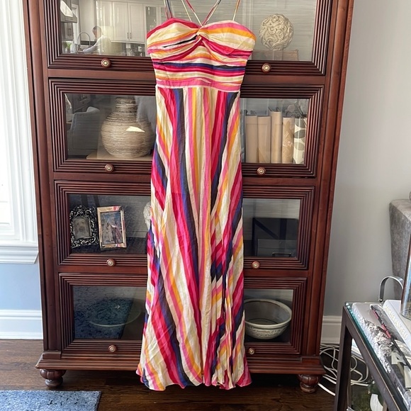 Luxxel Multi Stripe Maxi Boutique Dress - Picture 2 of 13